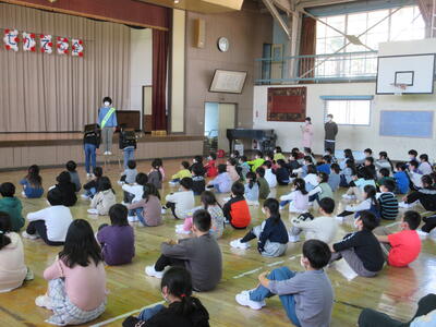 あいさつの実演